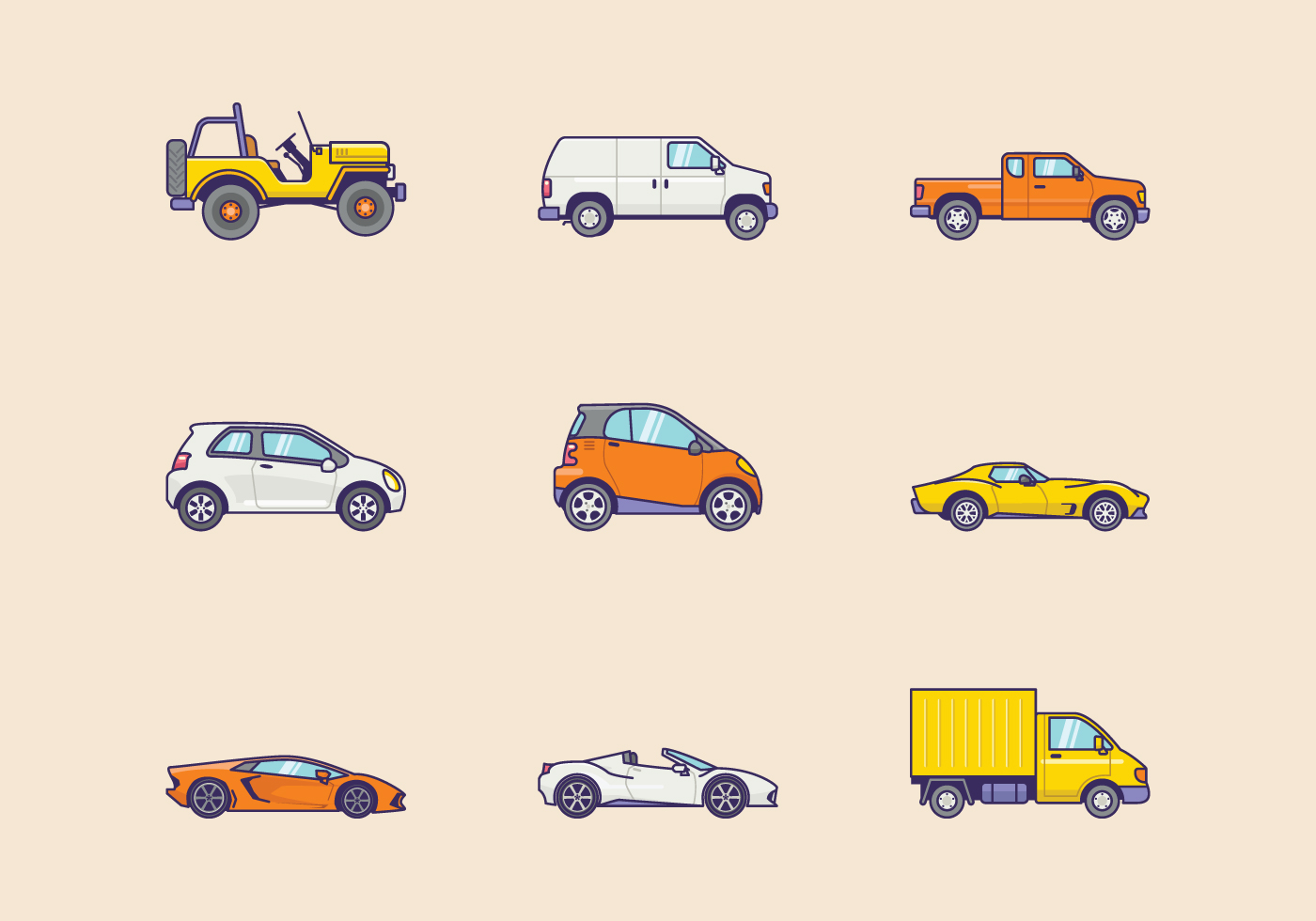 free car vector icons free car vector icons