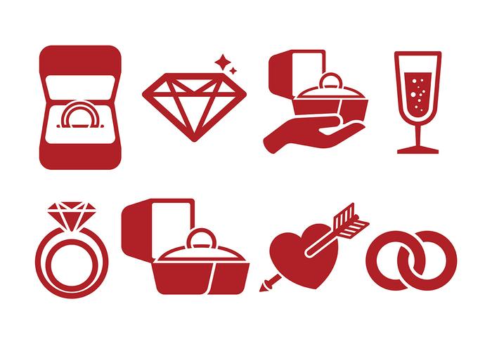 Iconos de caja de anillo gratis vector