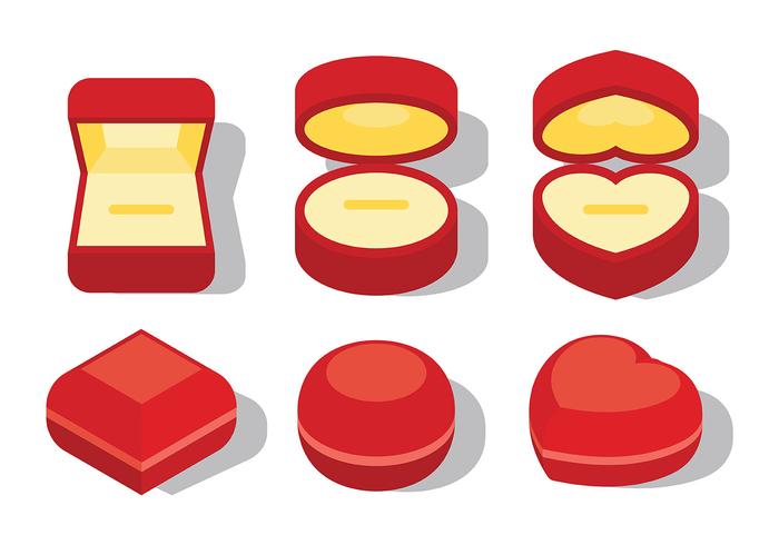 Free Ring Box Icons Vector