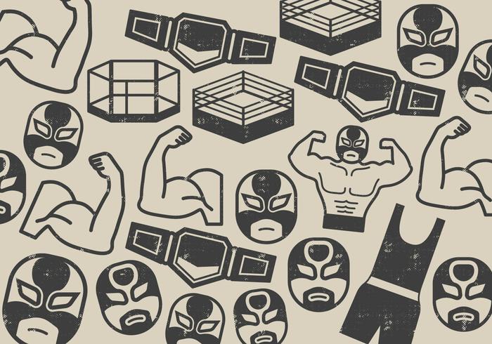 Wrestler Fighter Icon vector