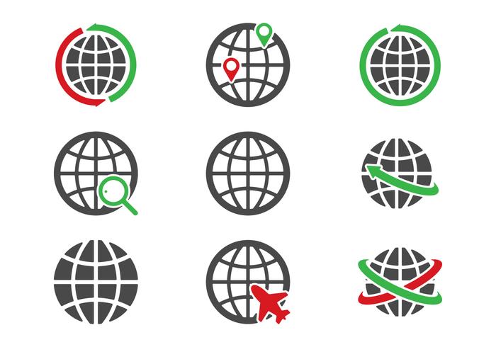 Iconos de Globus vector