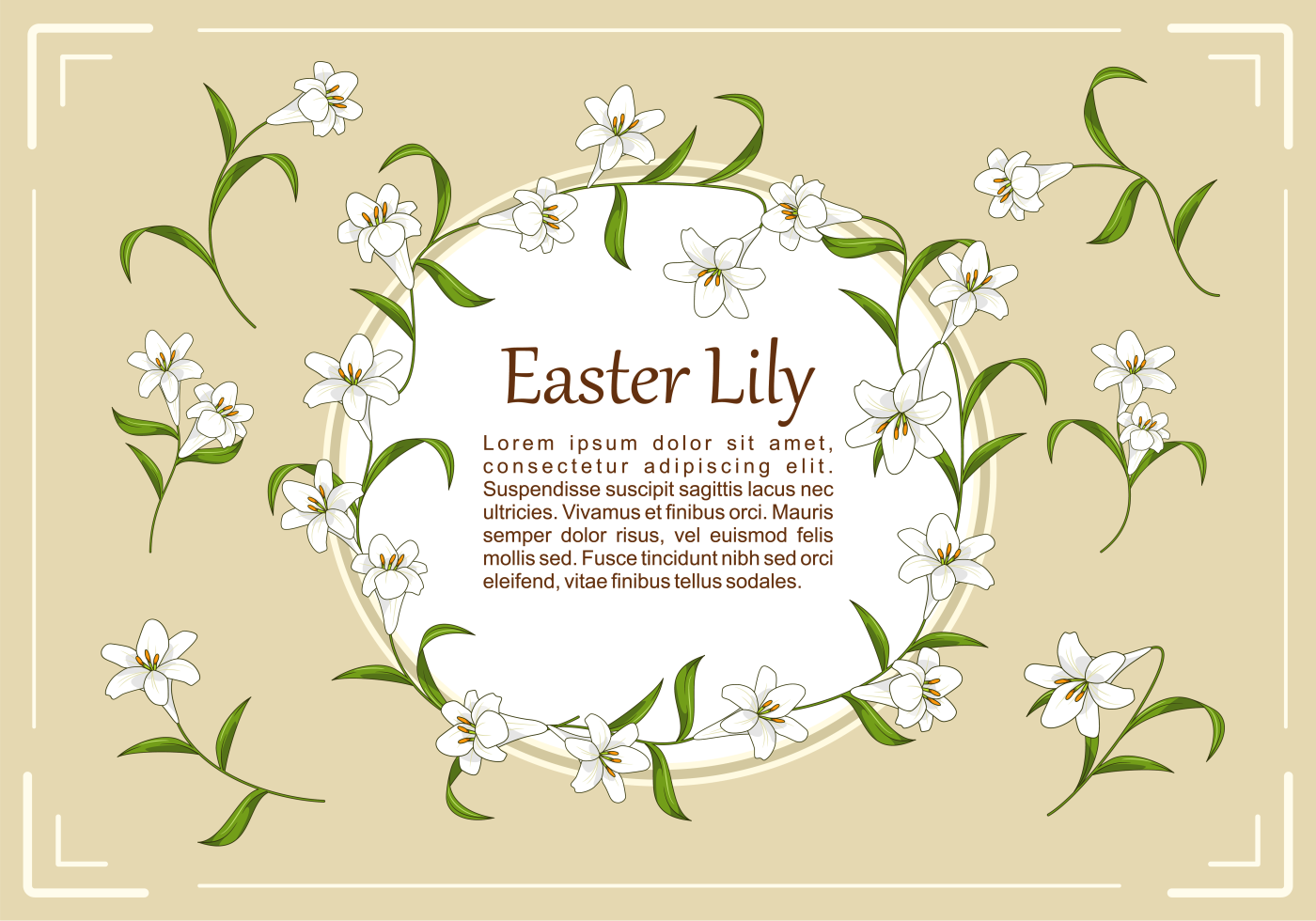 Easter Lily Plant Vector 133069 Vector Art at Vecteezy