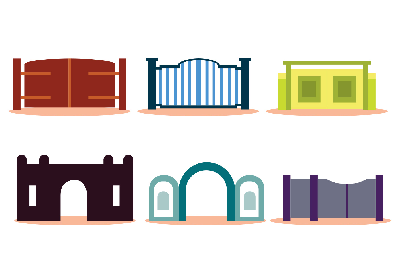 Open Gate Vector Set 133073 Vector Art at Vecteezy