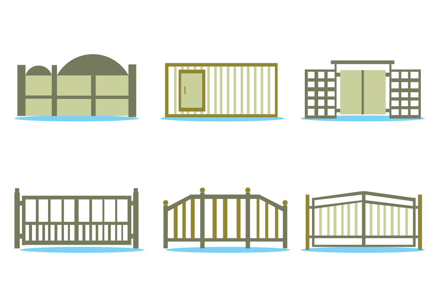 Open Gate Vector Set 133074 Vector Art at Vecteezy