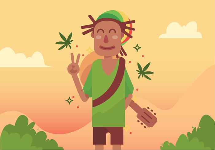 Guy with Dreads Vector Design