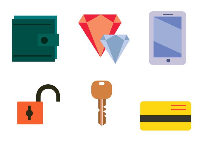 Common Stolen Items Vector Set