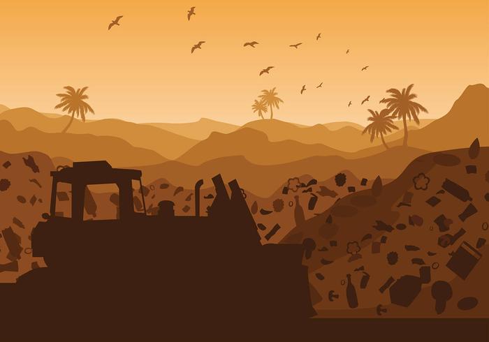 Landfill Silhouette Hot Free Vector