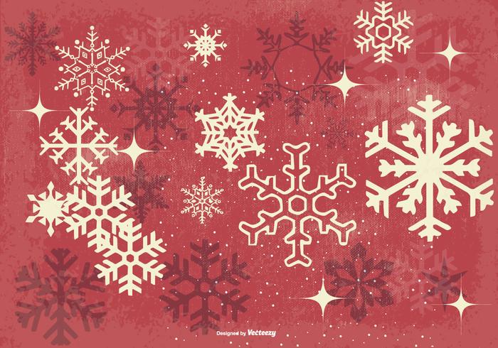 Grunge Snowflake Vector Background