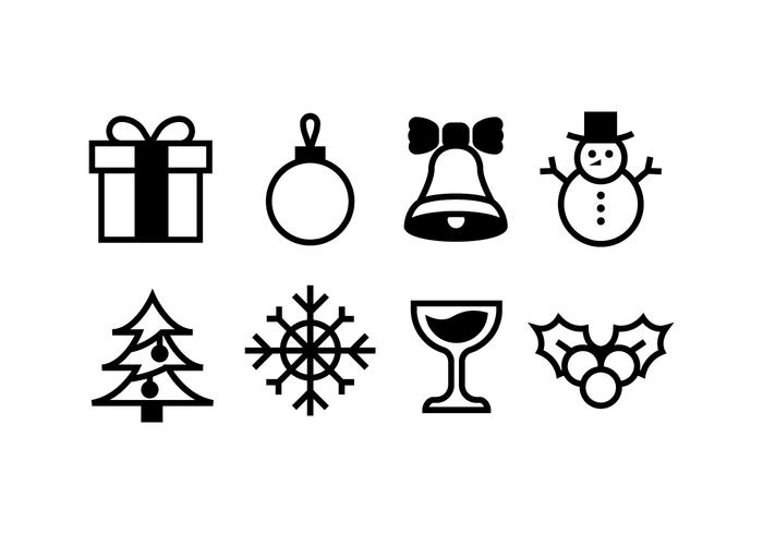 Christmas icons stock vectors