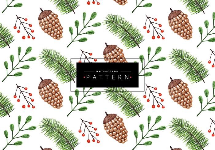 Pine Christmas Pattern vector