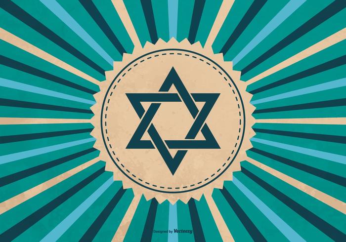 Hanukkah Symbol on Sunburst Background Hanukkah Symbol on Sunburst Background