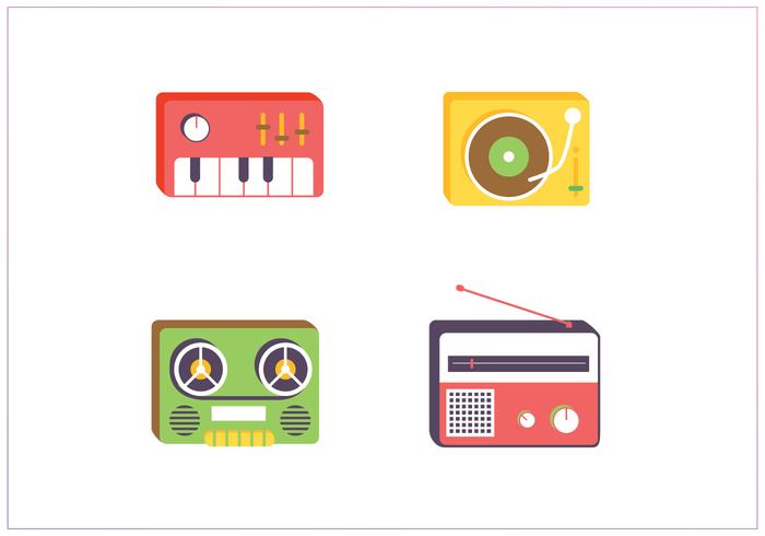 Iconos del vector de la música