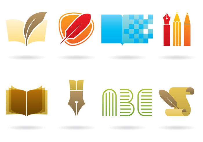 Writing And Library Logos vector