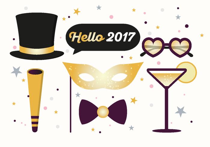 Hello 2017 New Year Vector Illustration