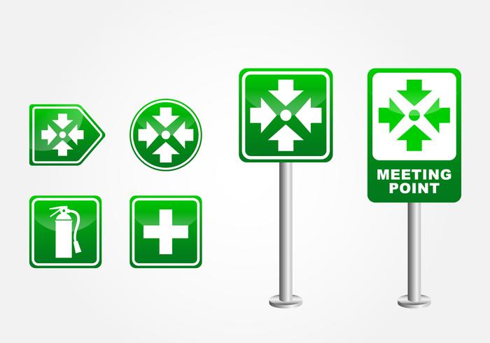 Meeting Point Sign vector