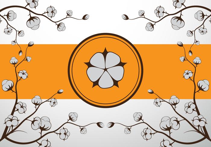 Cotton flower vector illustration