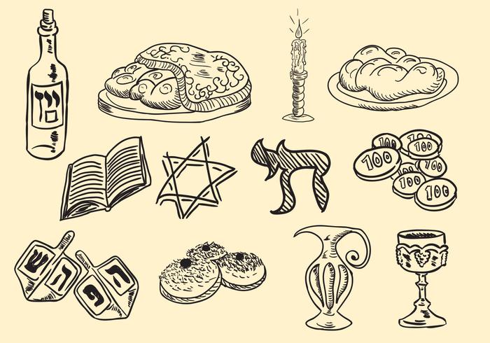 Shabbat Icono de Handrawn vector