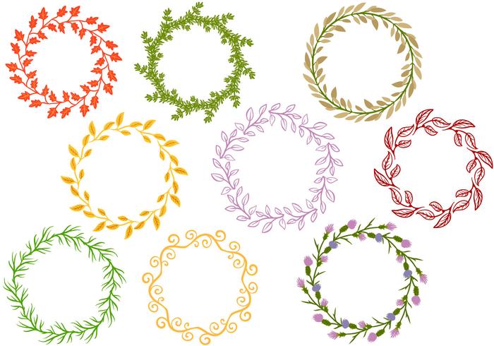 Free Floral Wreaths Vectors