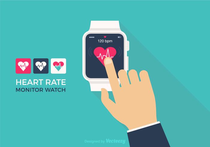 Free Vector Heart Rate Monitor Watch