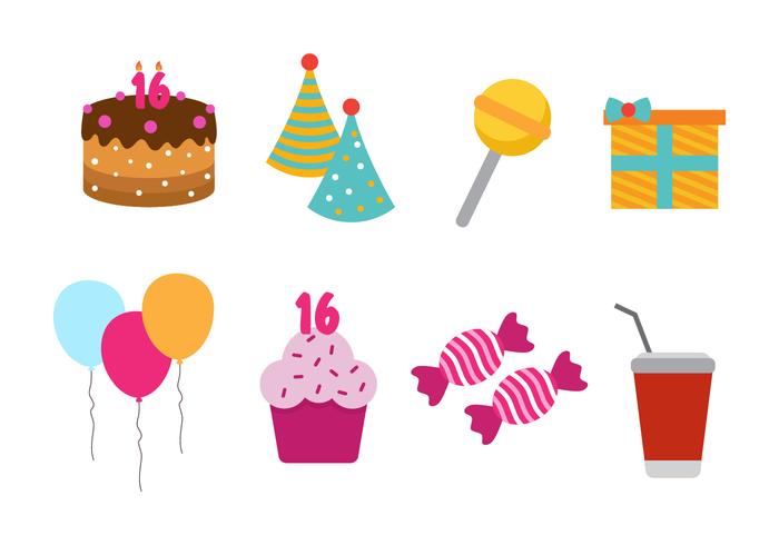 Free Sweet 16 Vector Icon