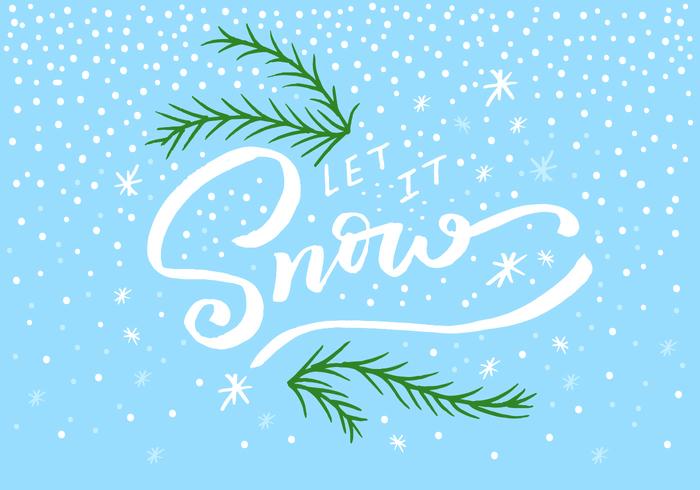 Let it Snow Lettering vector