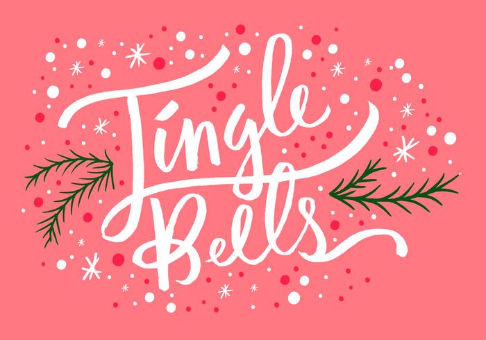 Jingle Bells Christmas Lettering vector