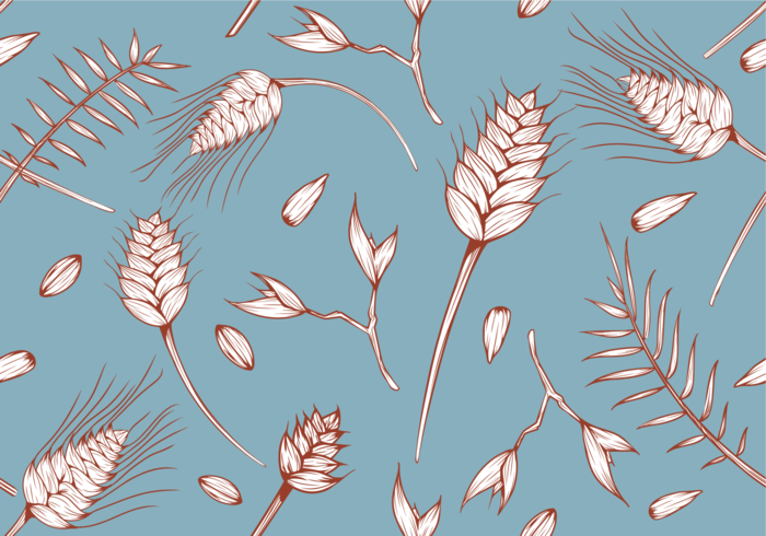 Sea Oats Pattern Vector