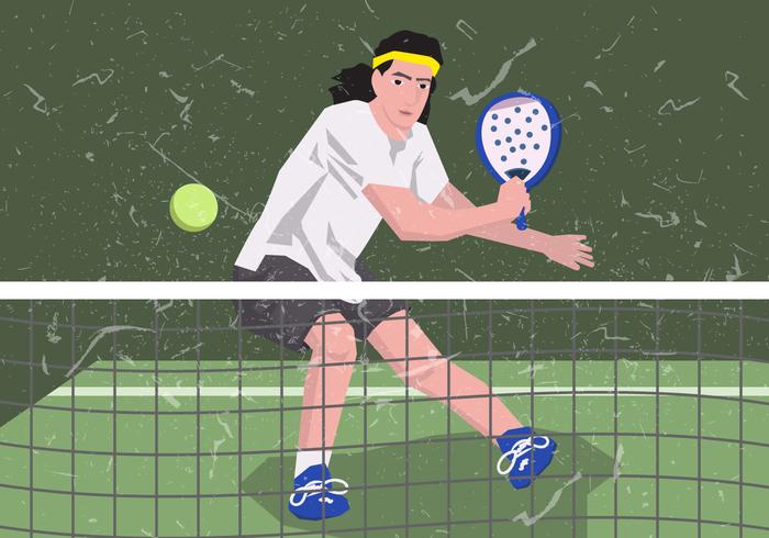 Man Playing Padel Man Playing Padel