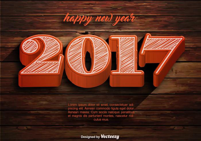 Vector Happy New Year 2017 Template