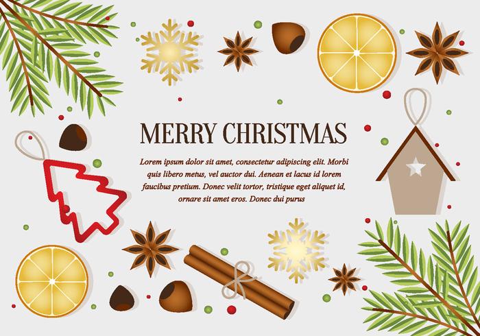 Christmas Elements Background Vector