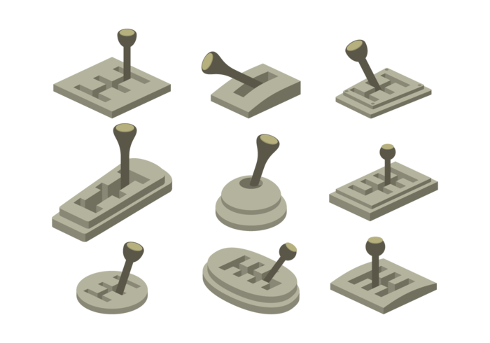 Gear Shift Icons vector