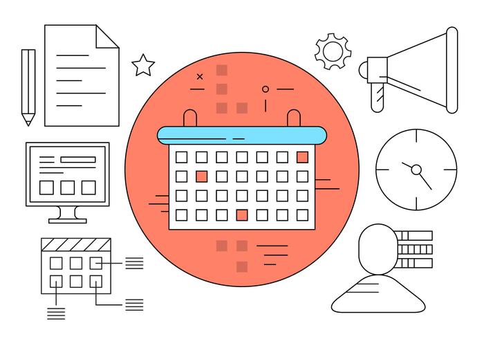 Management Planning Icons vector