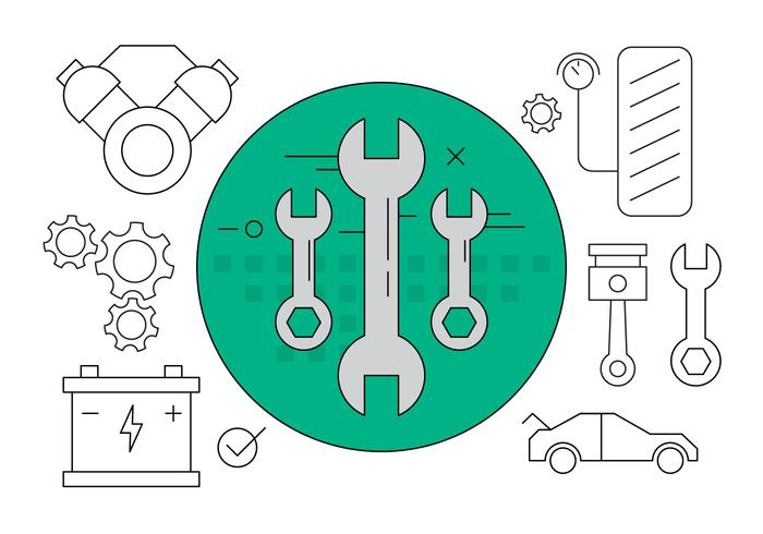 Iconos libres del servicio del coche vector