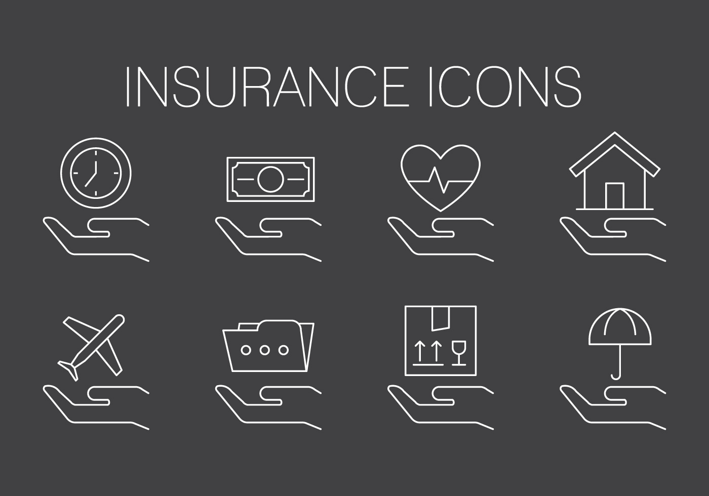 Insurance Icons 133519 Vector Art at Vecteezy