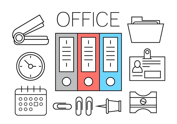 Iconos de Office gratuitos vector
