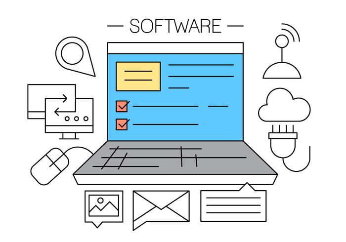 Iconos De Vector De Software