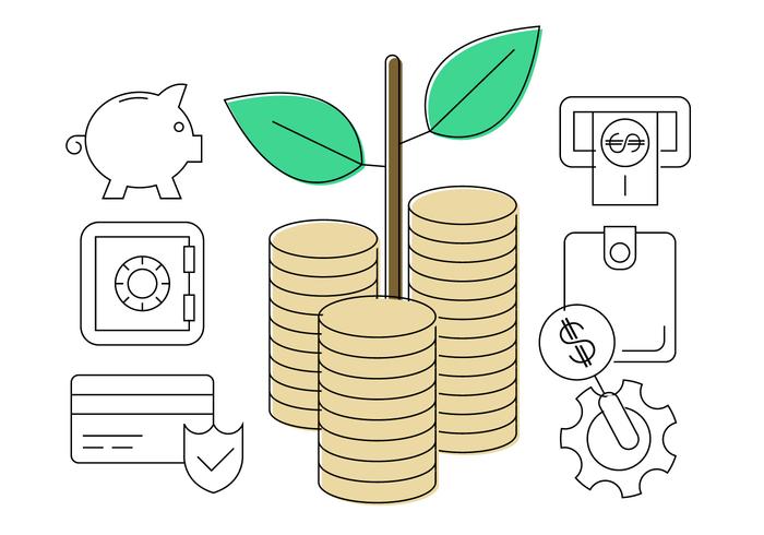 Money Grows on Trees Vector Icons