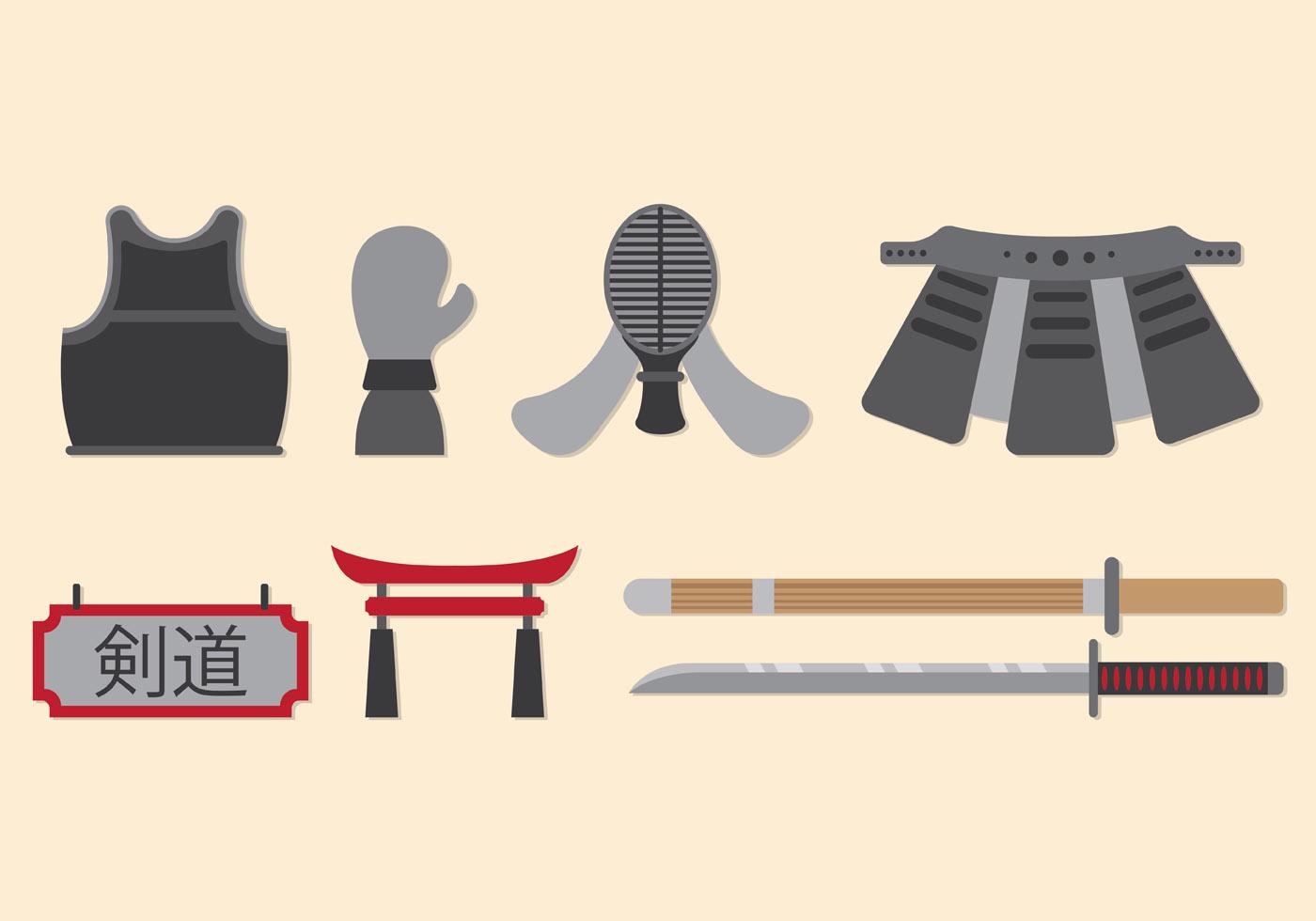 Set Of Kendo Icons 133563 Vector Art at Vecteezy