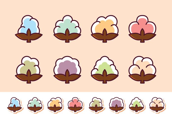 Free Cotton Flower Vector Pack