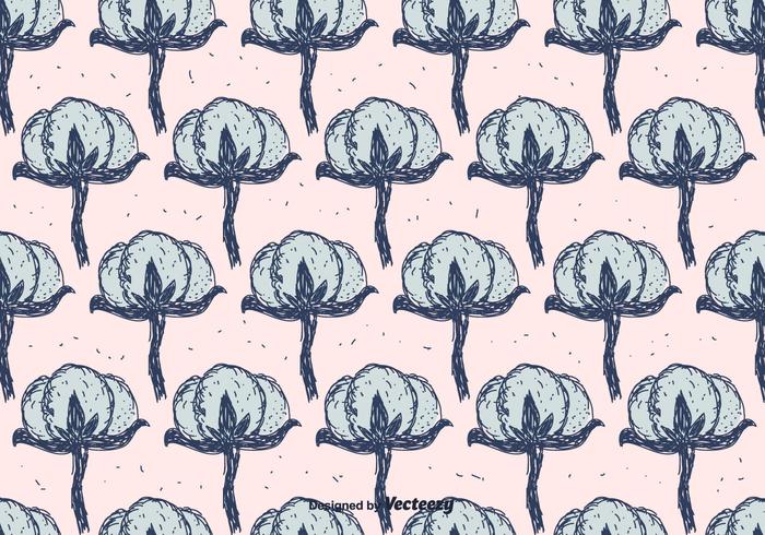 Cotton Flower Pattern vector