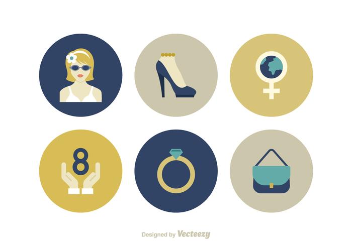 Free Women Day Vector Icons Free Women Day Vector Icons