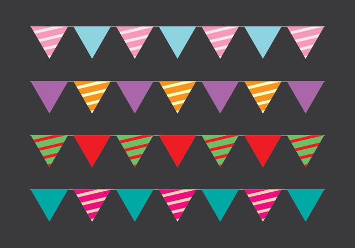 Cute Party Flag Vectors Cute Party Flag Vectors