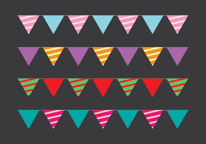 Cute Party Flag Vectors