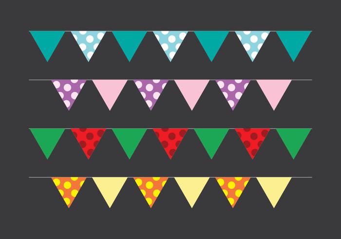 Bunting Party Flag vector