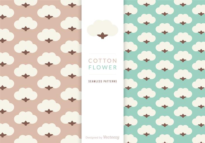 Free Vector Cotton Flower Patterns