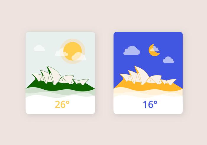 Day  Night Weather Illustration vector