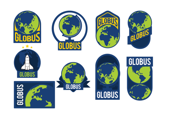 Globus Labels Vector