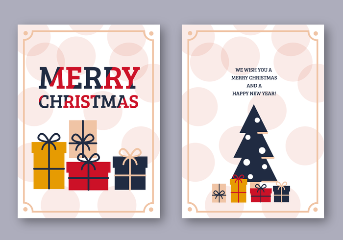 Free Merry Christmas Card vector