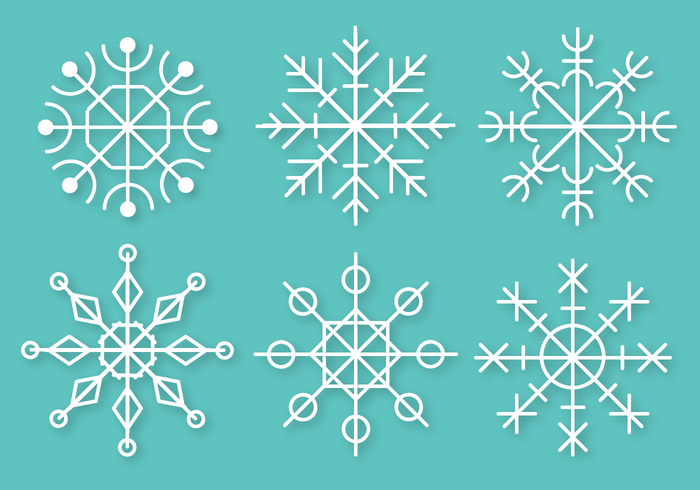 Vector de copos de nieve gratis