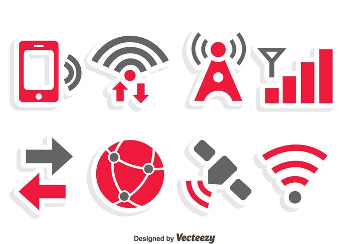 Iconos De Comunicación De Internet Vector